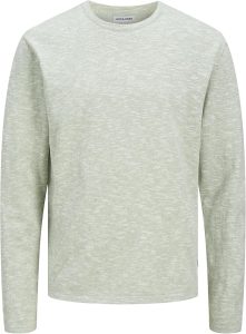 JACK & JONES JJESUMMER Knit Crew Neck – Fresh Iceberg Green Casual Sweater